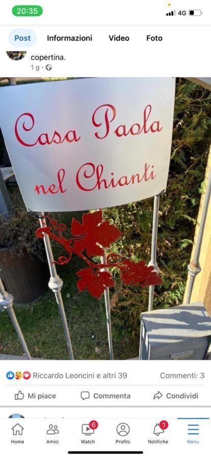 Bed and Breakfast Casa Paola Nel Chianti Кастельнуово-Берарденга Экстерьер фото